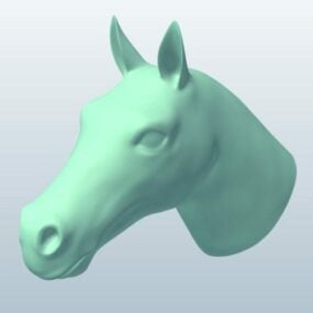 Modello 3d di scultura della testa di cavallo