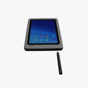 Ipad Tablet With Pen 3d model