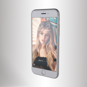 Iphone 6 branco Modelo 3d