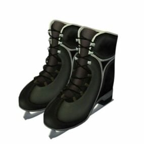 Black Ice Skates 3d-modell