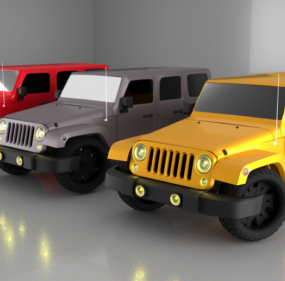 مدل سه بعدی مجموعه اتومبیل های جیپ