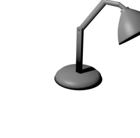 3д модель старой металлической настольной лампы