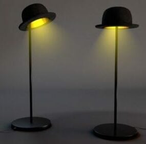 Lampadaire en forme de chapeau modèle 3D
