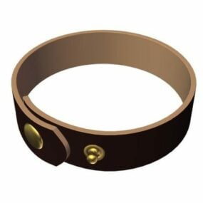 Leather Strap Bracelet 3d model