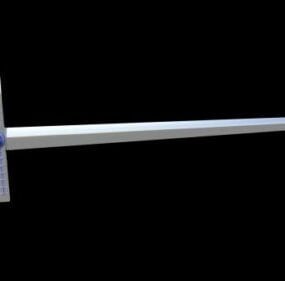 Medieval Weapon Sword With Gold Case 3d model