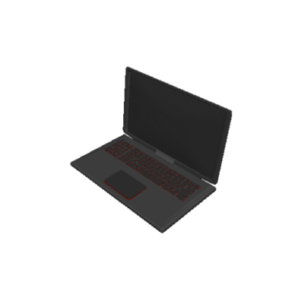 Modelo 3d de laptop notebook dourado