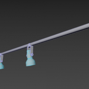 Light Lamps With Track 3d model