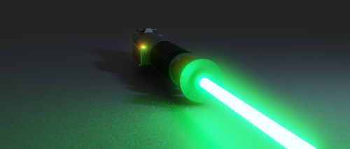 Miecz świetlny zielone światło