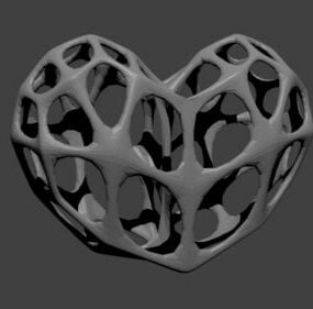 Mô hình hộp trái tim 3d