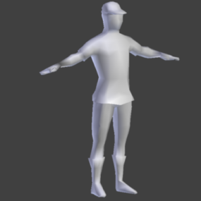 Lowpoly 3d модель персонажа людини