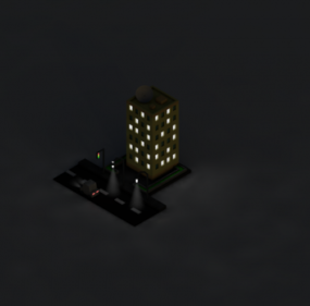 إضاءة المشهد Lowpoly 3d نموذج
