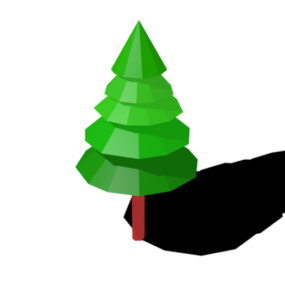 Lowpoly דגם 3D Pine Trees