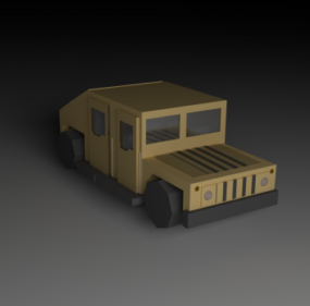 Lowpoly 3D model vozu Humvee