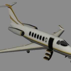 ビンテージ飛行機プロペラワイドウィング3Dモデル