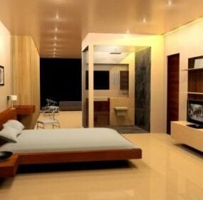 Basic Soveværelse Hus Interiør 3d model