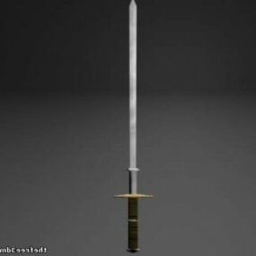 مدل سه بعدی سلاح شمشیر بزرگ قرون وسطایی
