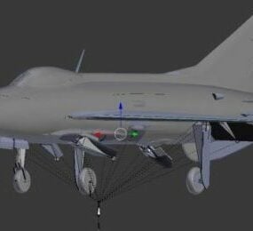 ミグ21c航空機 Rigged 3dモデル