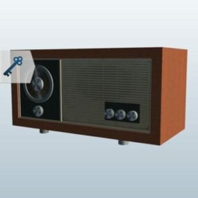 Moderne radio 3d-model