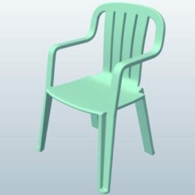 Plastová židle Monoblok 3D model