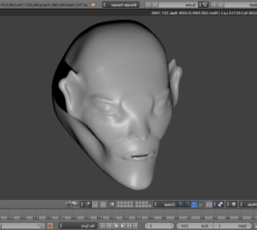 Face Of Man Head Character 3d model