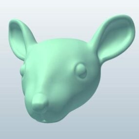 Modello 3d di scultura della testa del mouse