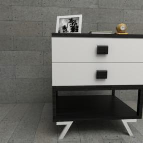Model 3d Meja Moden Con Cantilever Nightstand