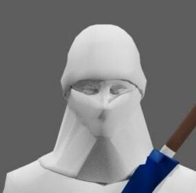 マスク付き忍者キャラクター3Dモデル