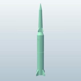Nuclear Warhead Rocket 3D-malli