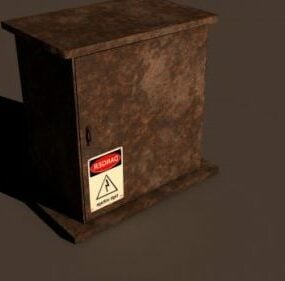 Old Rusty Electric Box 3d model