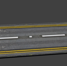 Alte Straße mit Texturen 3D-Modell
