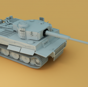 Modelo 3d do tanque Panzer alemão