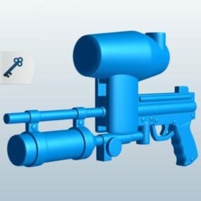 Pepperball Gun Police Weapon 3d-model