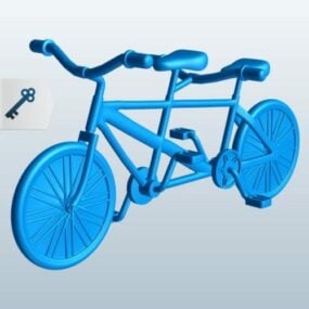 Tandem cykel 3d model