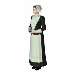 Pilgrim Female Character 3d model