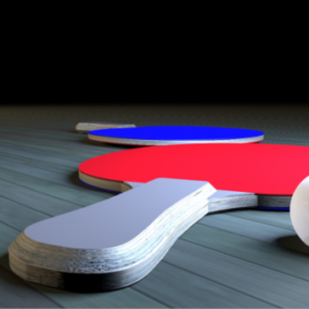 Pagaies de ping-pong V1 modèle 3D