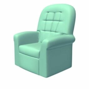 Model 3d Kursi Sofa Tunggal Mewah