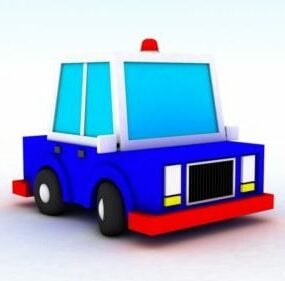 Lowpoly Polis Arabası Oyun Tasarımı 3D model