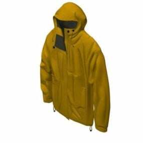 Rain Jacket Yellow 3d model