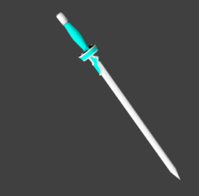 Modello 3d della spada da gioco Rapier