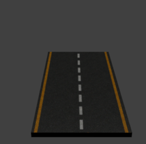 Modelo 3d de estrada de asfalto