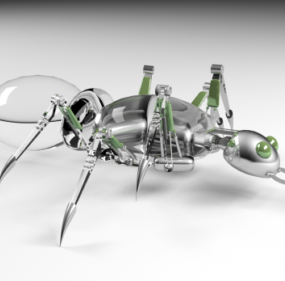 Modelo 3d de formiga robótica espiã