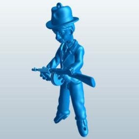 American Mobster Character 3d model