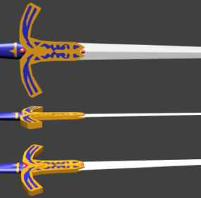 Pedang Senjata Sabre Excalibur model 3d