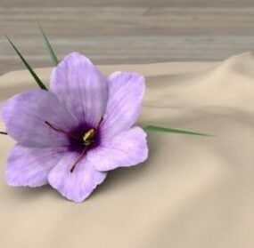 Modelo 3d de flor de açafrão