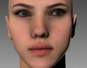 Mô hình điêu khắc đầu Scarlett Johansson 3d