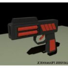 Red Sci-fi Pistol Gun