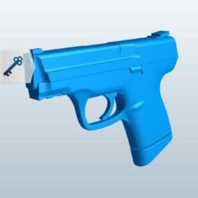 Modelo 3d de pistola semiautomática