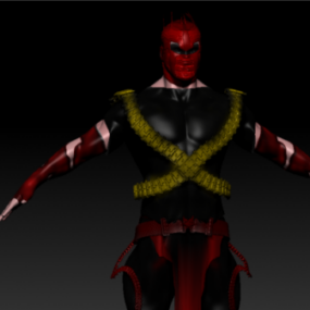 3д модель персонажа ниндзя Темной тени