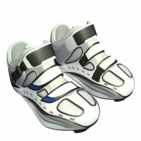 男性用の白い靴3Dモデル