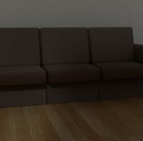 Simple Wall Sofa 3d model